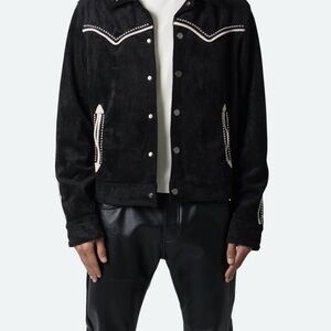 M&M'S Black and White Suede Bomber Jacket